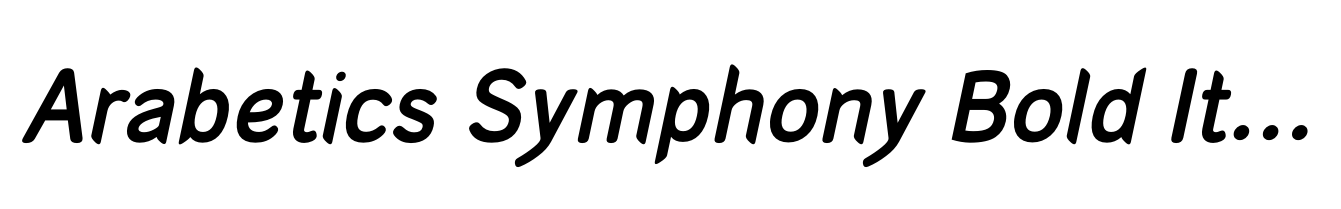 Arabetics Symphony Bold Italic